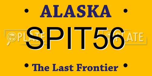 SPIT56 Alaska License Plate