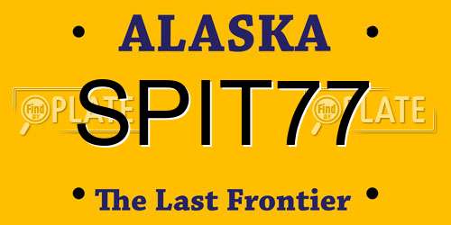 SPIT77 Alaska License Plate