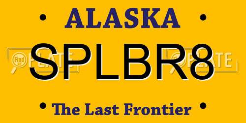 SPLBR8 Alaska License Plate