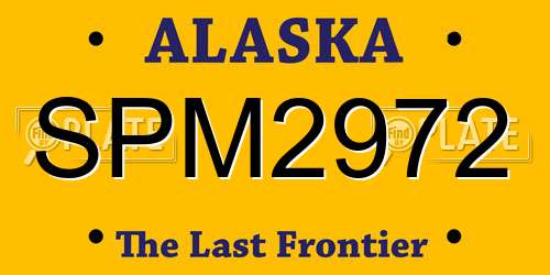 SPM2972 Alaska License Plate