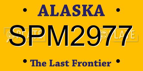 SPM2977 Alaska License Plate