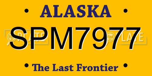 SPM7977 Alaska License Plate