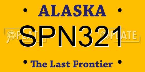 SPN321 Alaska License Plate