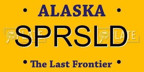 SPRSLD Alaska License Plate