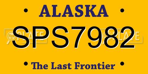 SPS7982 Alaska License Plate