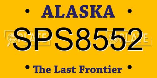 SPS8552 Alaska License Plate
