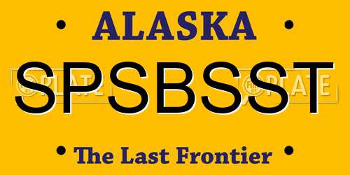 SPSBSST Alaska License Plate