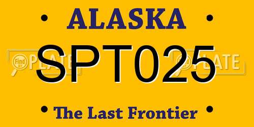SPT025 Alaska License Plate