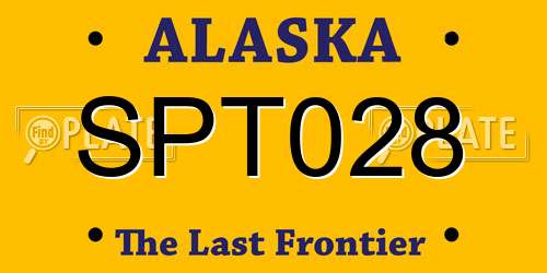 SPT028 Alaska License Plate