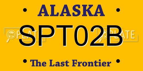 SPT02B Alaska License Plate