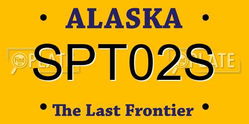 SPT02S Alaska License Plate