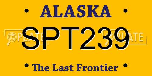SPT239 Alaska License Plate