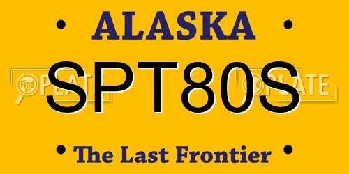 SPT80S Alaska License Plate