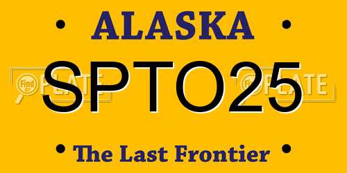 SPTO25 Alaska License Plate