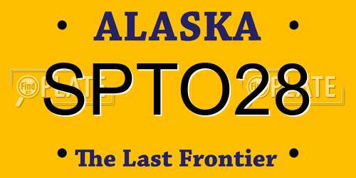 SPTO28 Alaska License Plate