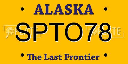SPTO78 Alaska License Plate
