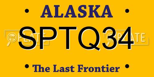 SPTQ34 Alaska License Plate