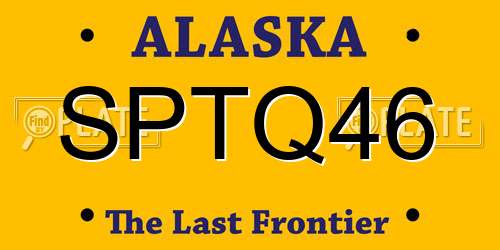 SPTQ46 Alaska License Plate
