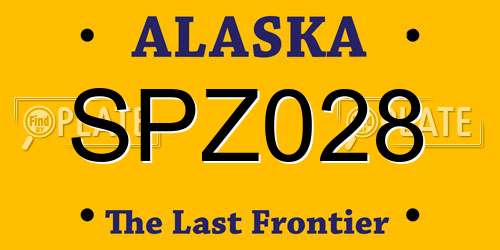 SPZ028 Alaska License Plate