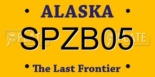 SPZB05 Alaska License Plate