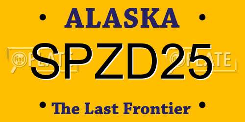 SPZD25 Alaska License Plate