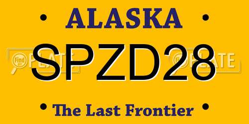 SPZD28 Alaska License Plate