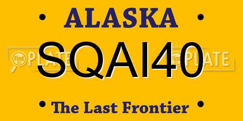 SQAI40 Alaska License Plate