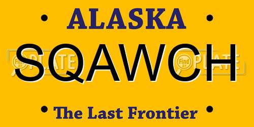 SQAWCH Alaska License Plate