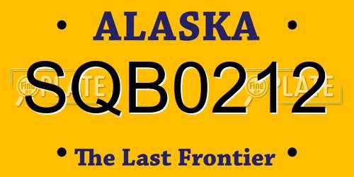 SQB0212 Alaska License Plate