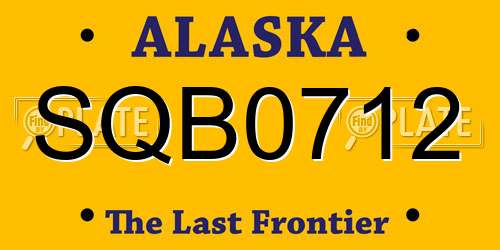 SQB0712 Alaska License Plate