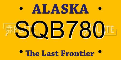 SQB780 Alaska License Plate