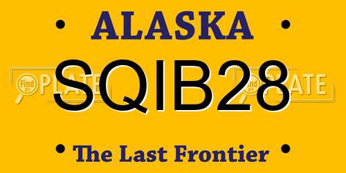 SQIB28 Alaska License Plate