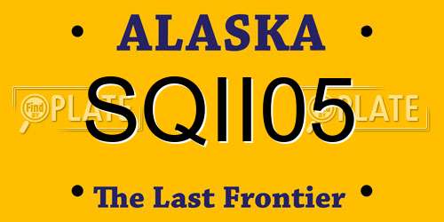 SQII05 Alaska License Plate