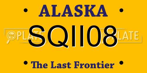 SQII08 Alaska License Plate