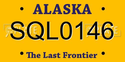 SQL0146 Alaska License Plate