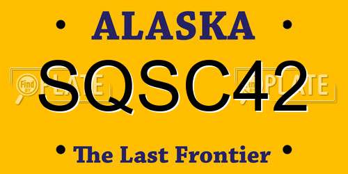SQSC42 Alaska License Plate