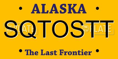 SQTOSTT Alaska License Plate
