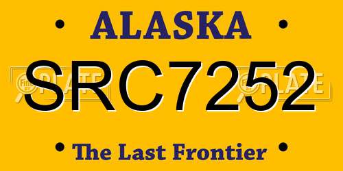 SRC7252 Alaska License Plate