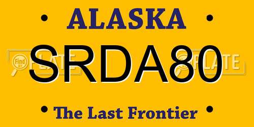 SRDA80 Alaska License Plate