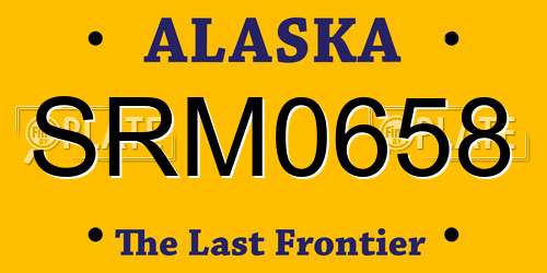 SRM0658 Alaska License Plate