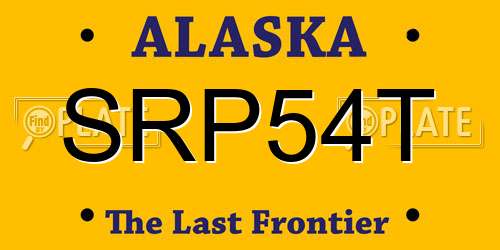 SRP54T Alaska License Plate