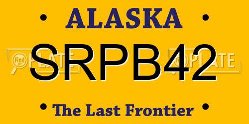 SRPB42 Alaska License Plate