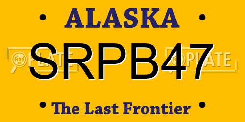 SRPB47 Alaska License Plate