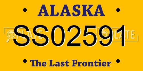 SS02591 Alaska License Plate