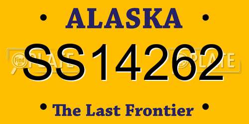 SS14262 Alaska License Plate