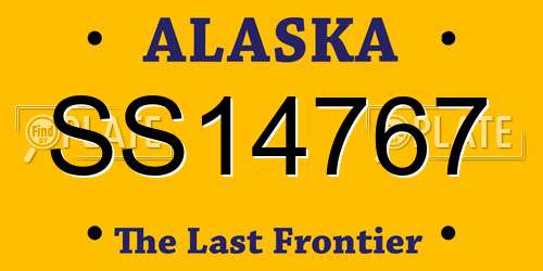 SS14767 Alaska License Plate