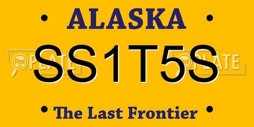 SS1T5S Alaska License Plate