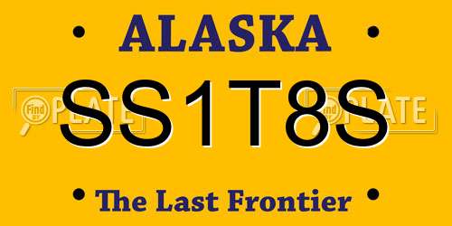 SS1T8S Alaska License Plate