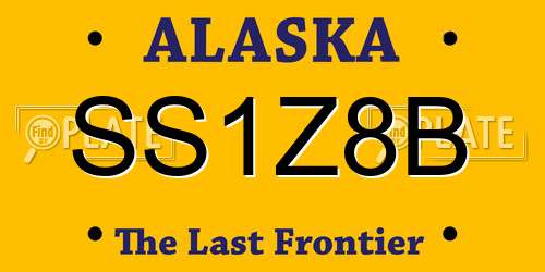 SS1Z8B Alaska License Plate