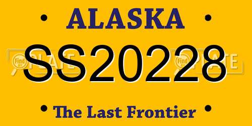 SS20228 Alaska License Plate